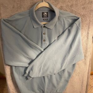 Ahead Authentic’s men’s large blue polo sweatshirt with Woodland CC 1896 Crest